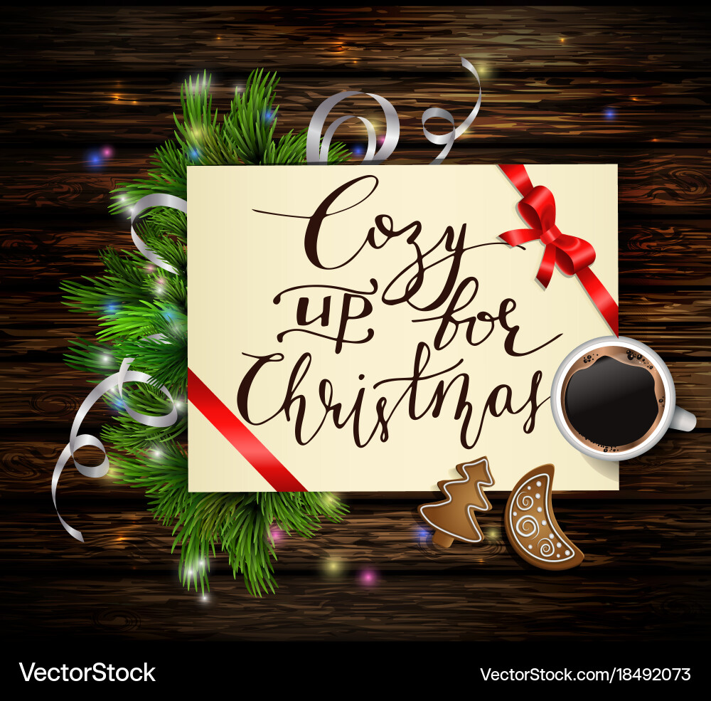 Christmas background with tree Vector Image