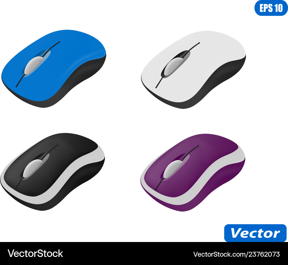 Computer mouse in on white background Vector Image