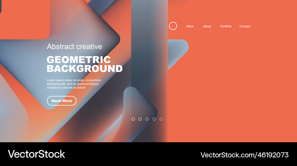 Fluid gradient triangles landing page background Fluid gradient triangles landing page background vector image