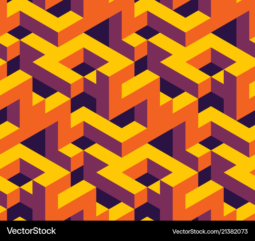 Isometric labirynth pattern Isometric labirynth pattern vector image