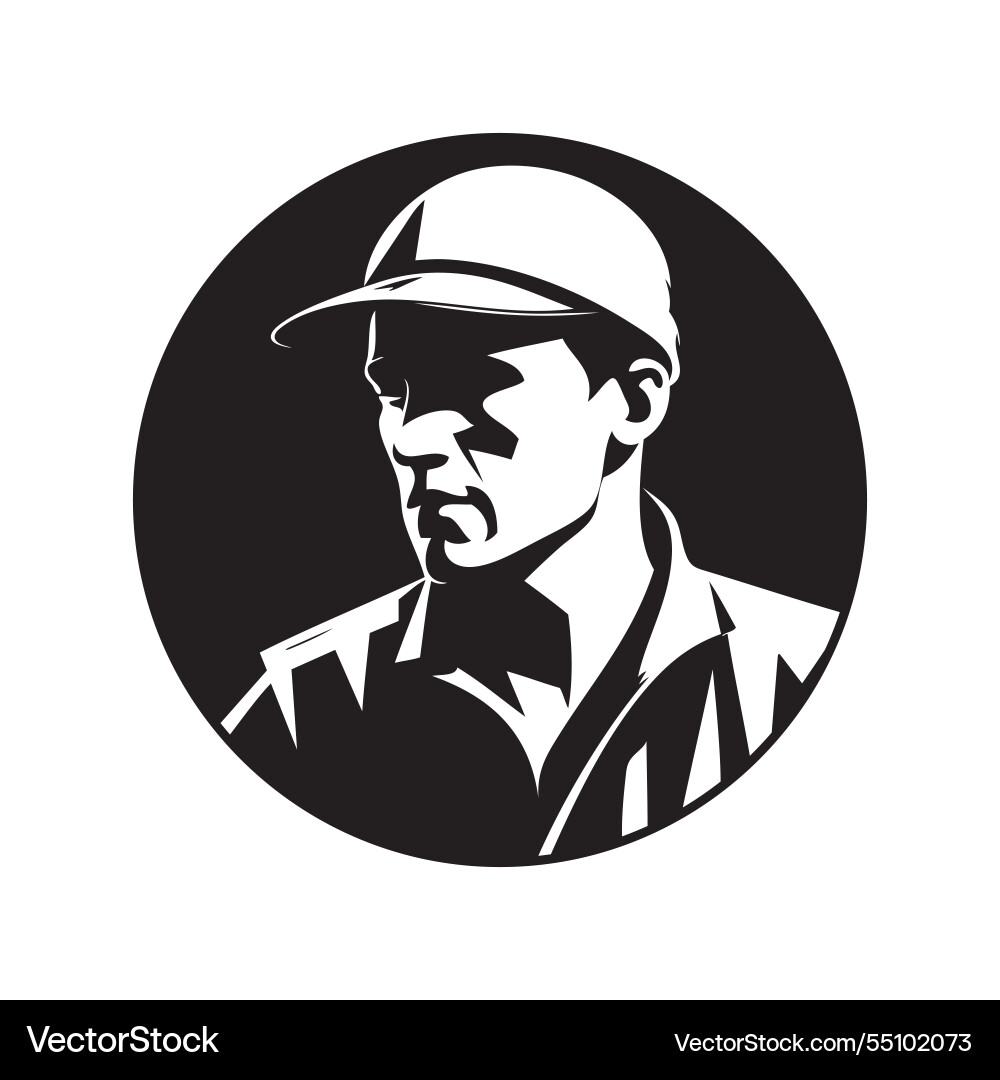 Man worker concept logo Man worker concept logo vector image