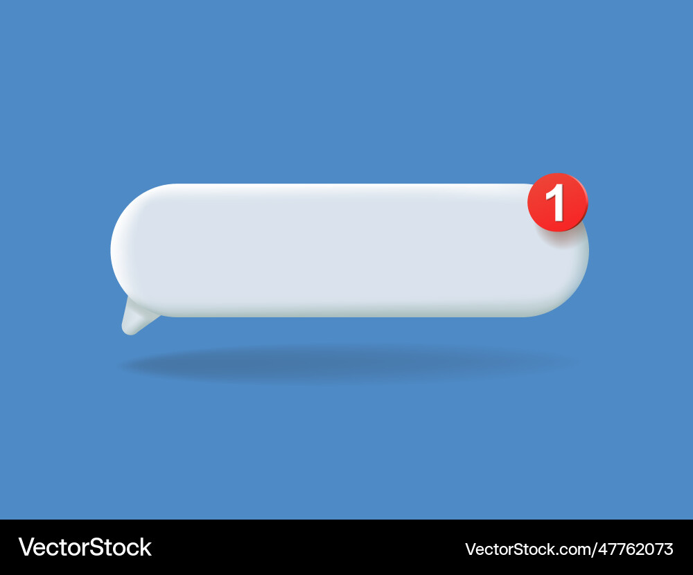 New Message Notification Bubble vector image