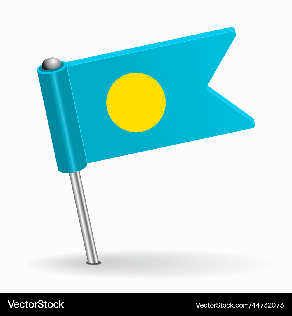 Palau Flag Map Pointer Layout vector image