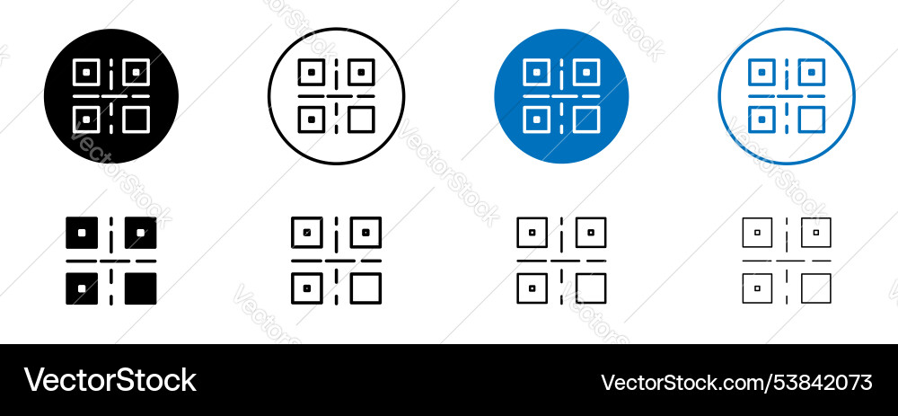 Qr code icon set Vector Image