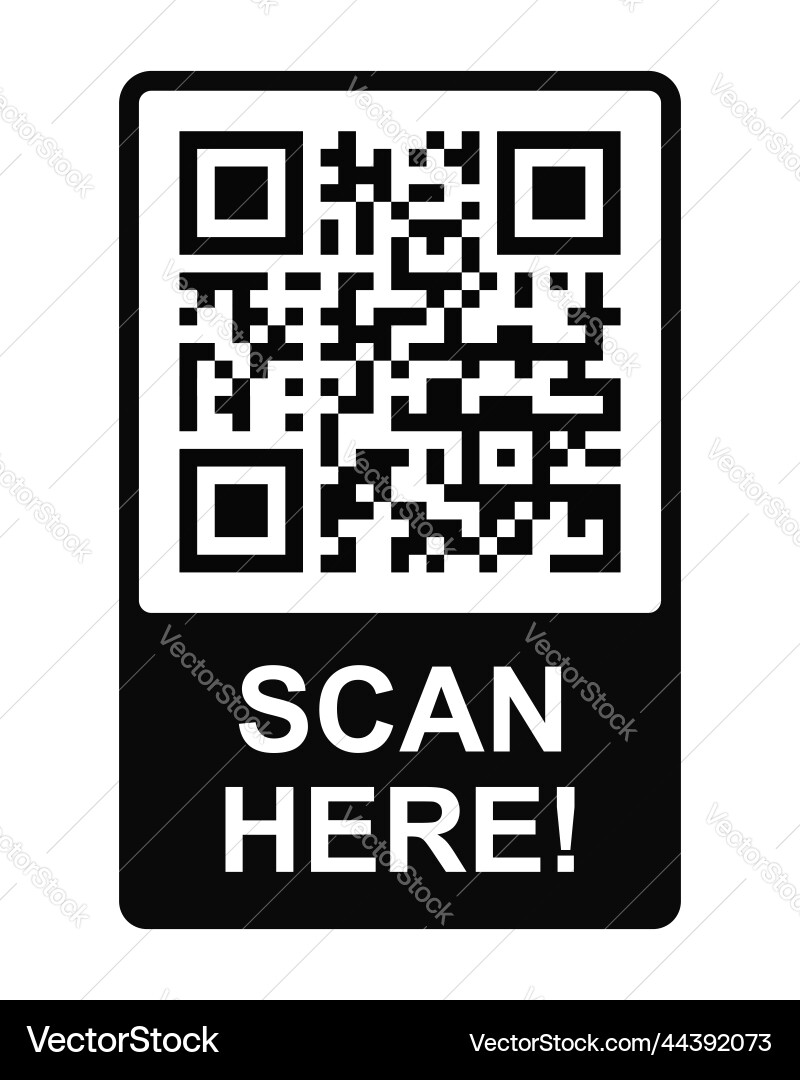 QR Code Scan Concept vector image
