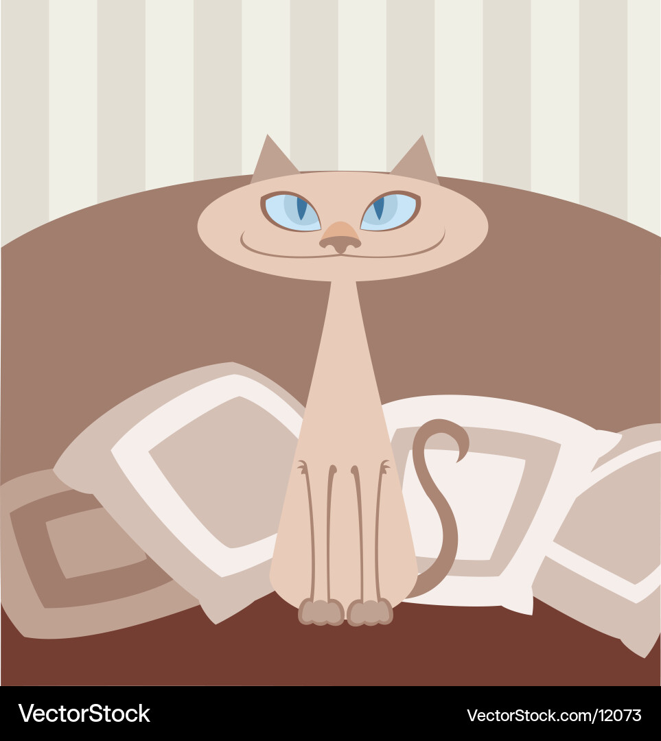 Relaxing Cat on Sofa Vector Image