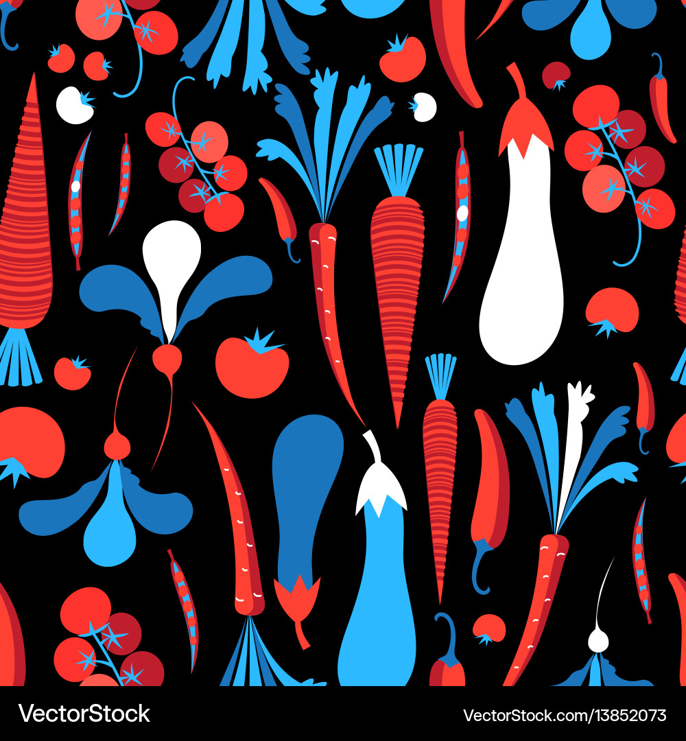 Seamless pattern from vegetables Seamless pattern from vegetables vector image