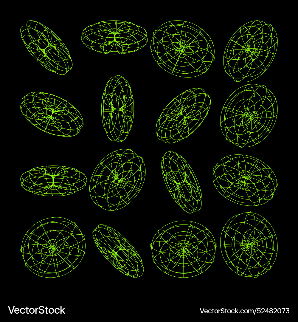 Wireframe lined shapes perspective mesh 3d grid Wireframe lined shapes perspective mesh 3d grid vector image