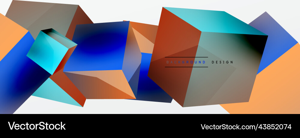 3d cubes abstract background composition 3d cubes abstract background composition vector image