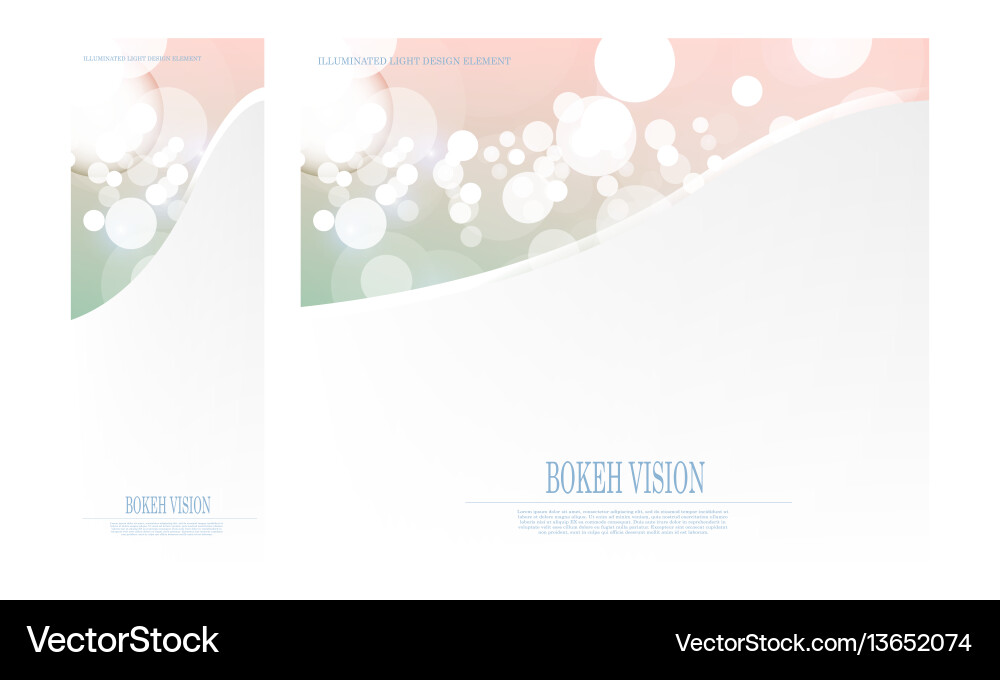 Abstract Bokeh Light Effect Template vector image