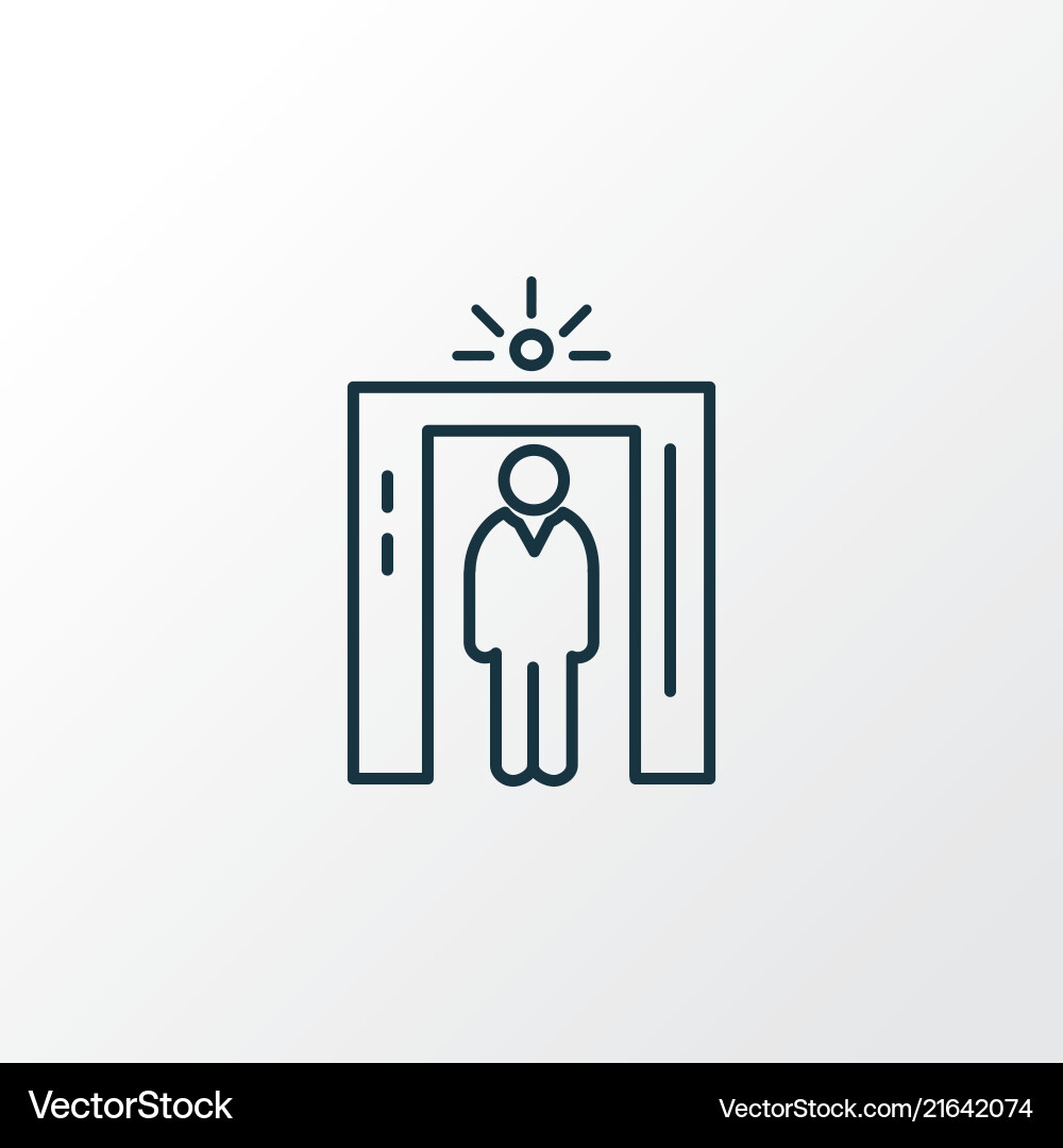 Airport security icon line symbol premium quality Airport security icon line symbol premium quality vector image