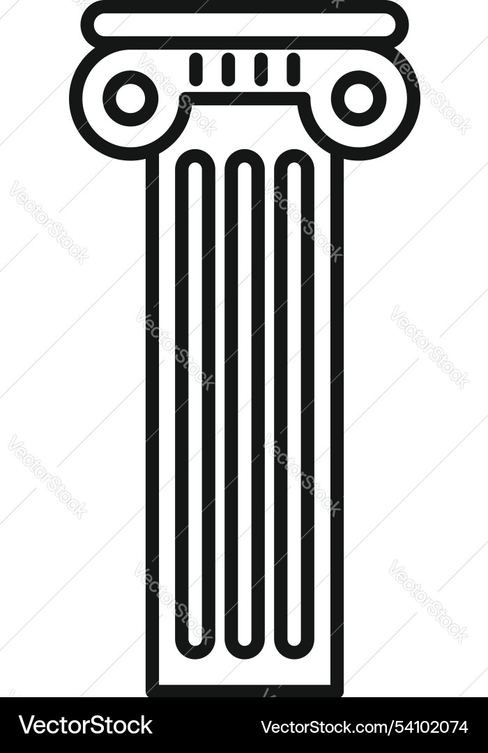 Antique column representing classical architecture Antique column representing classical architecture Vector Image