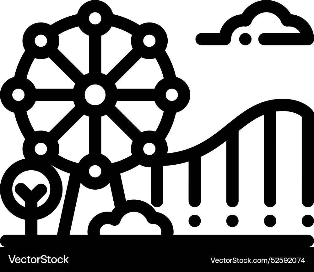 Coaster icon thin linear style design isolated Coaster icon thin linear style design isolated vector image