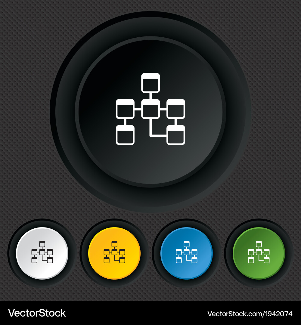Database sign icon relational schema Vector Image
