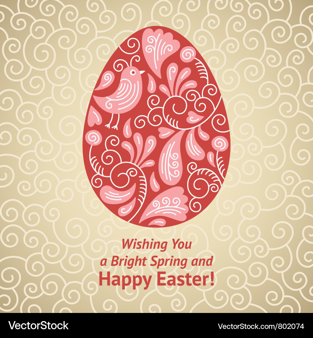 Elegant Easter Card Vector Image