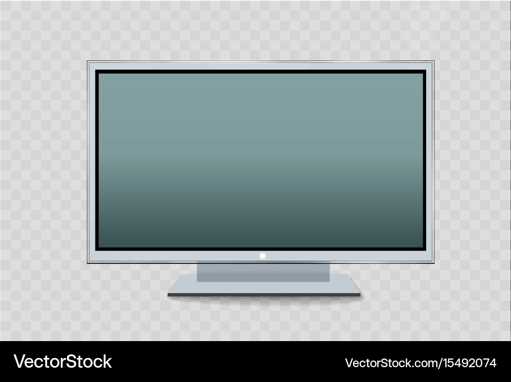 Flat led monitor of computer or black photo frame Vector Image