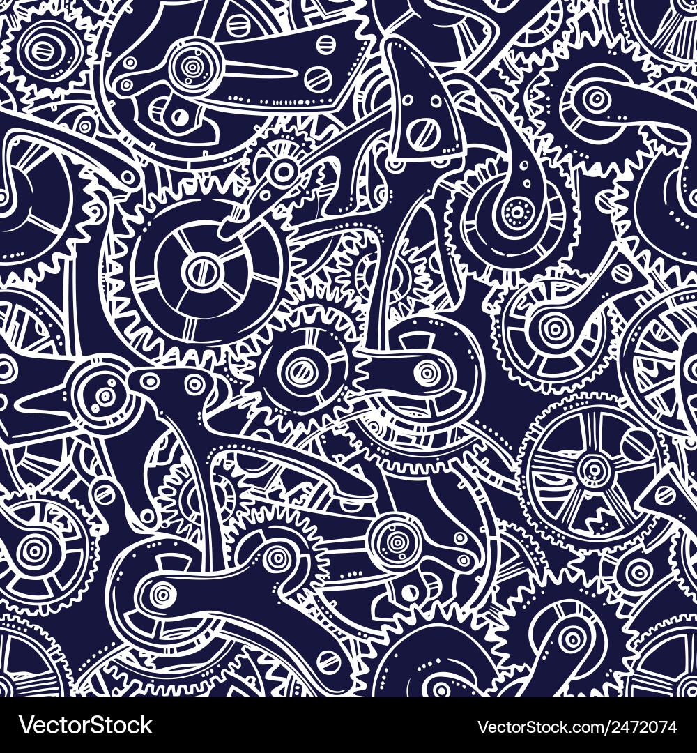 Gears and Cogs Pattern vector image