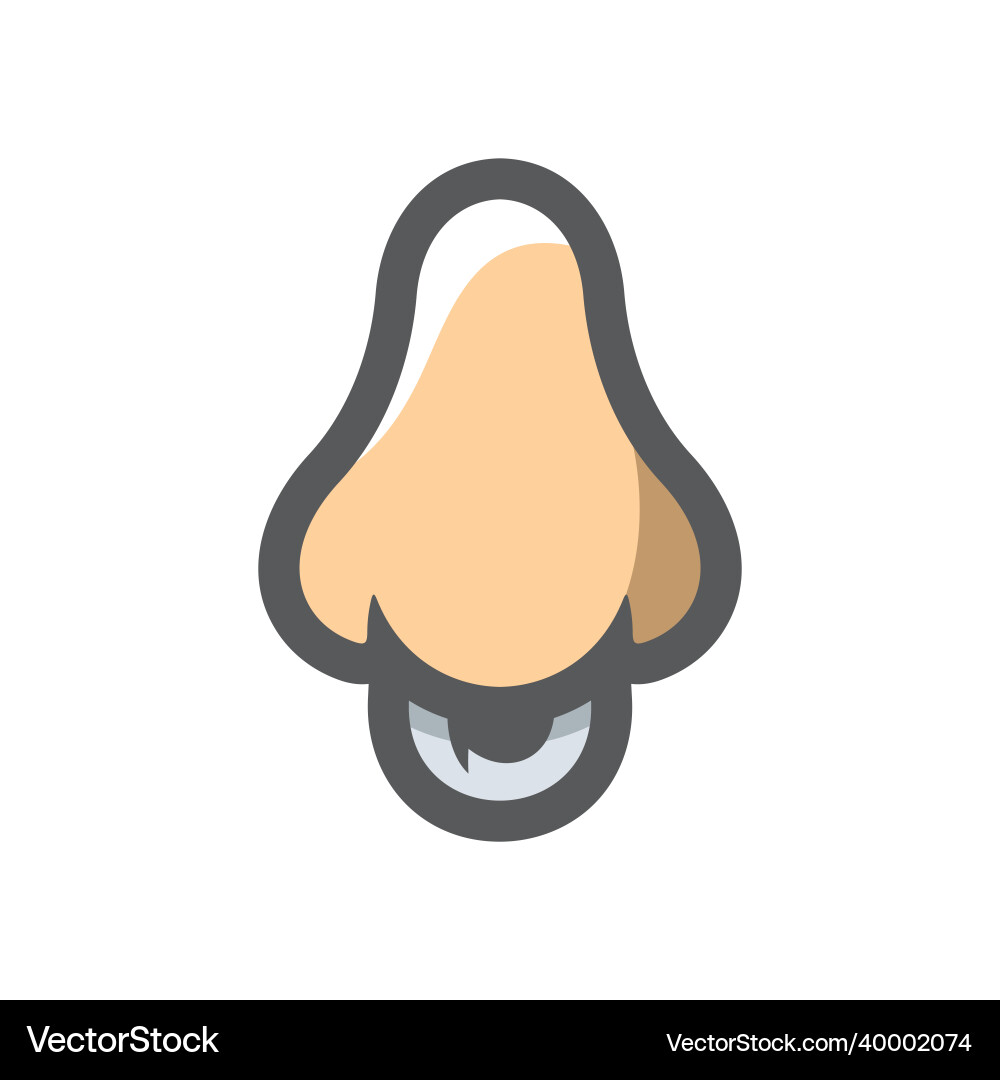 Human nose with piercing icon cartoon Human nose with piercing icon cartoon vector image
