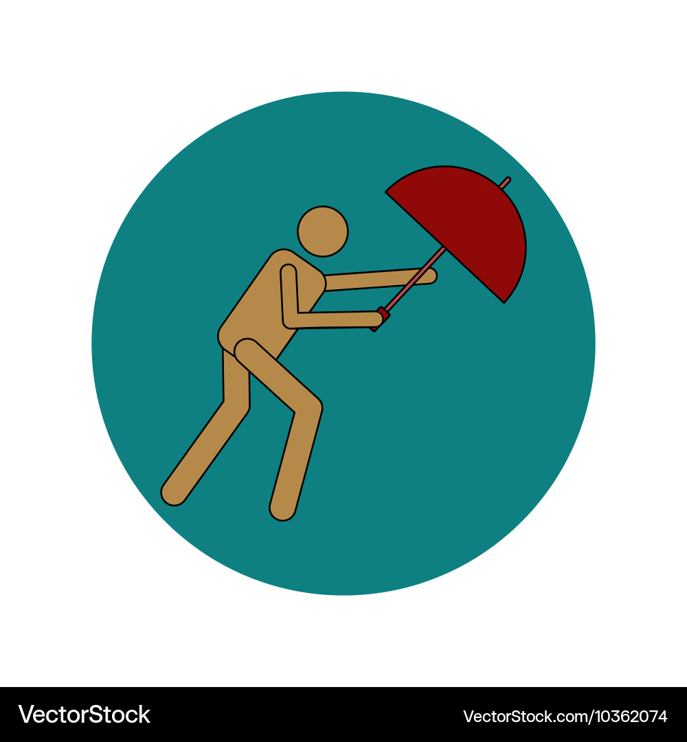In flat design man vector image