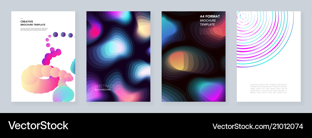 Minimal brochure templates with dynamic fluid Minimal brochure templates with dynamic fluid vector image