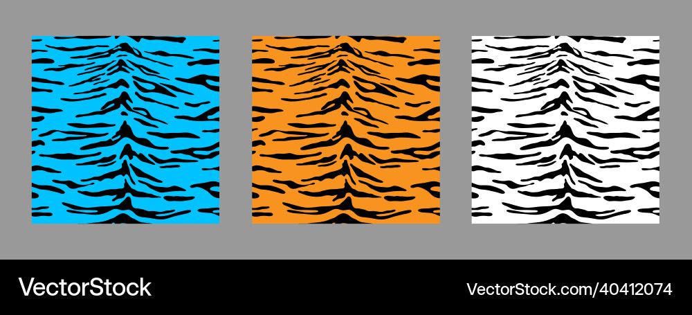 Nahtlose Muster Tiger Haut Set Mode Trends Nahtlose Muster Tiger Haut Set Mode Trends vektorbild