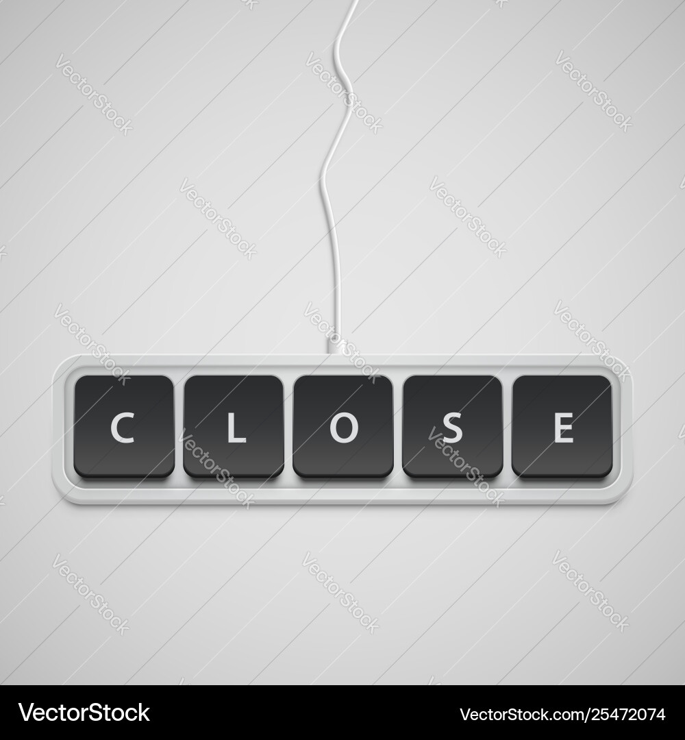 Simplified keyboard with one word only Simplified keyboard with one word only vector image