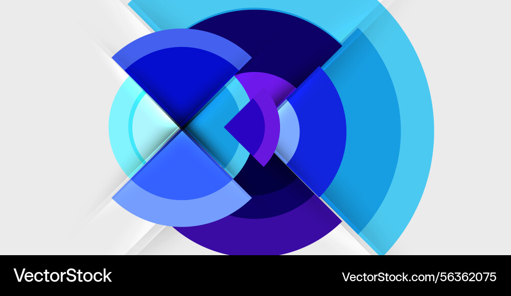 Abstract design features overlapping circles Vector Image