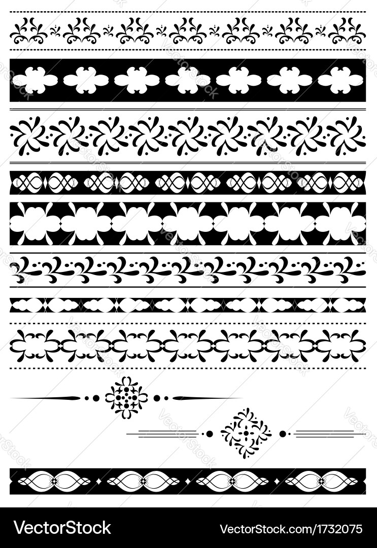 Black tracery - elements for design vector image