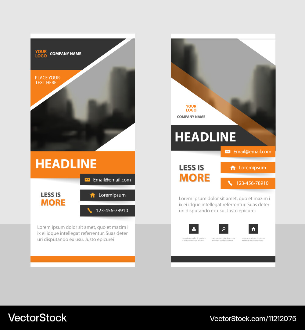 Business roll up banner flat design template set Vector Image