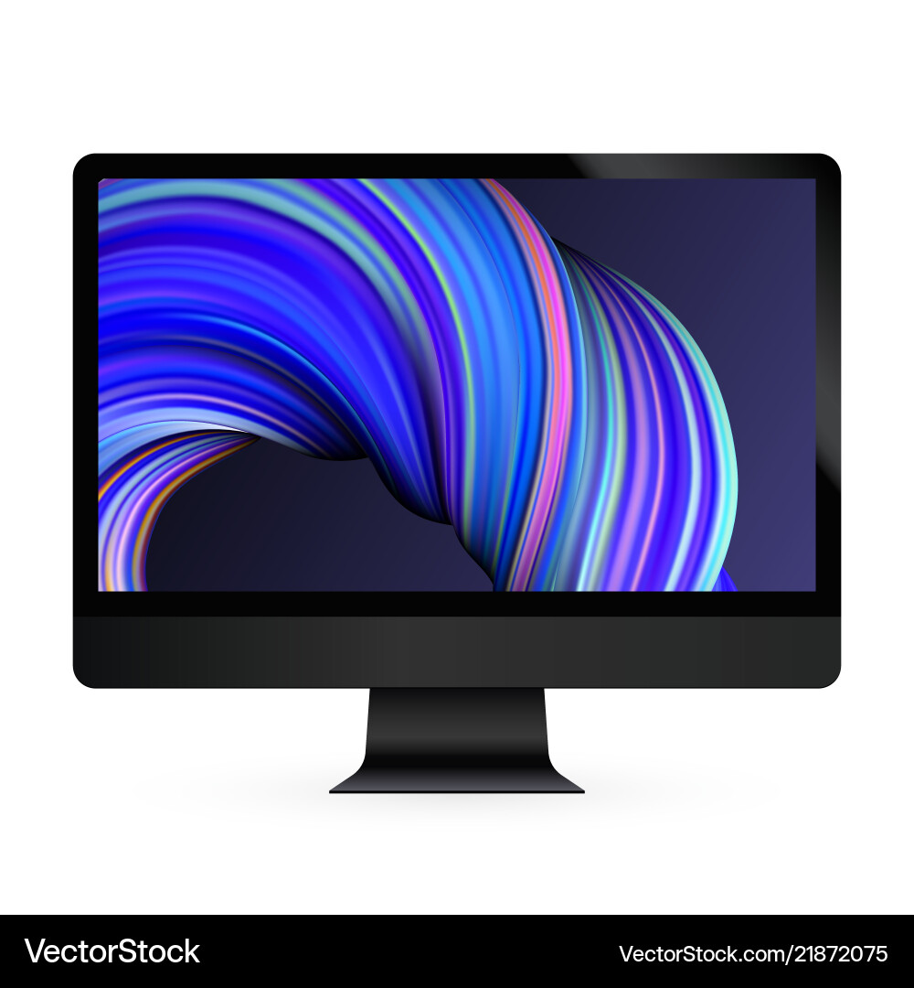 Computer display color screen model Computer display color screen model vector image