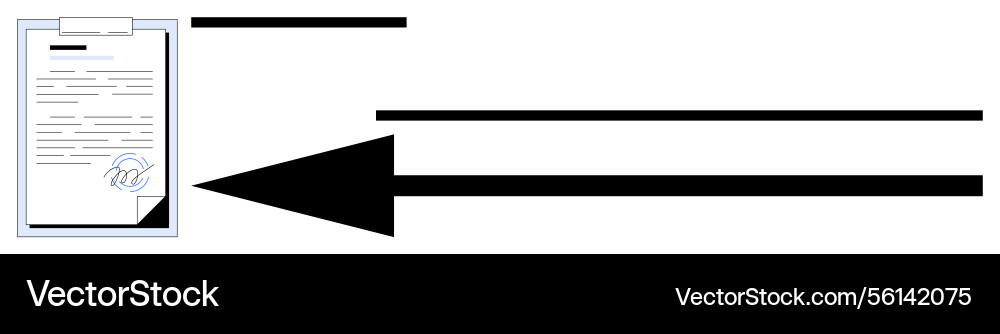 Document approval with signed form and business Document approval with signed form and business vector image