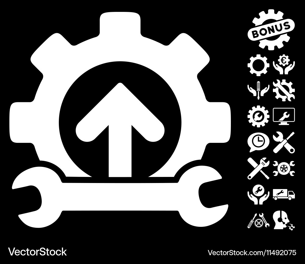 Gear integration tools icon Vector Image