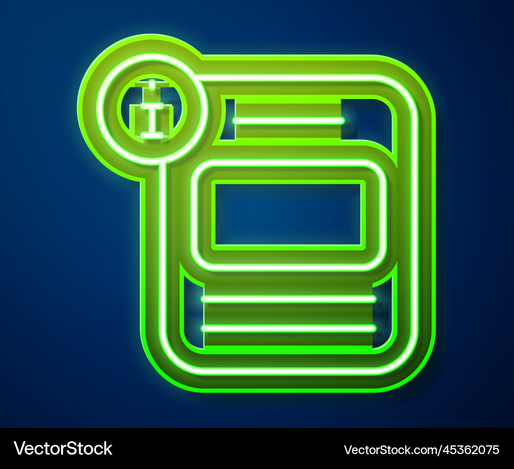 Glowing neon line information icon isolated Glowing neon line information icon isolated vector image