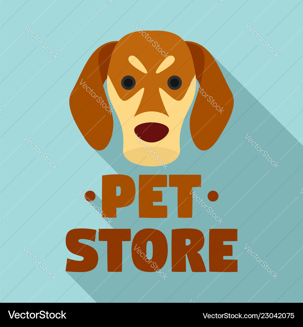 Hundehaus Logo flach Stil Hundehaus Logo flach Stil vektorbild