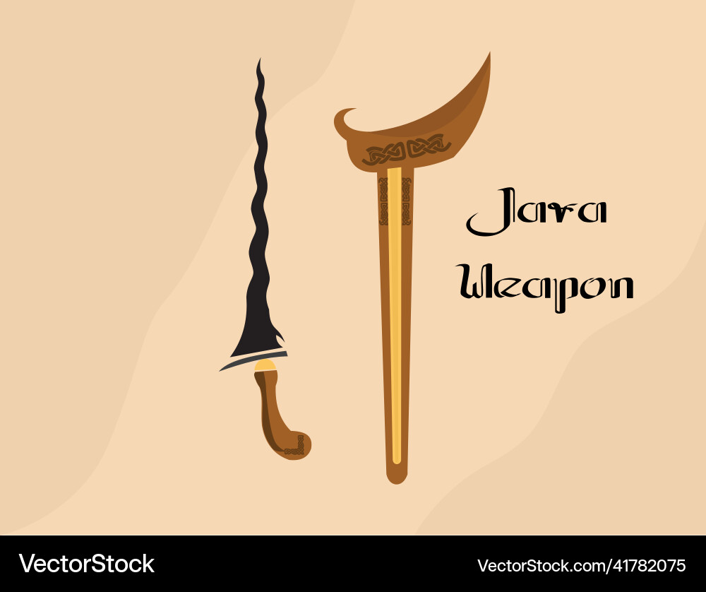 Java weapon vector image