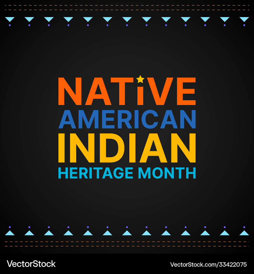 Native american heritage month - november square Native american heritage month - november square vector image