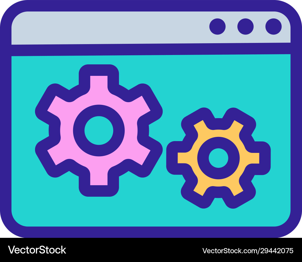 Set up programming icon isolated Vector Image