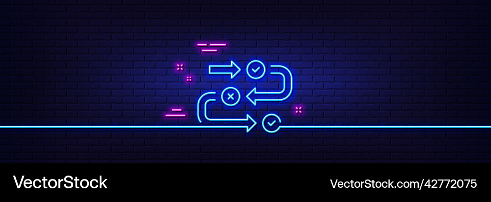 Umfrage Fortschritt Zeile Algorithmus Zeichen Neon Umfrage Fortschritt Zeile Algorithmus Zeichen Neon vektorbild