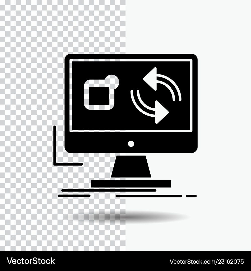 Update app application install sync glyph icon Update app application install sync glyph icon Vector Image