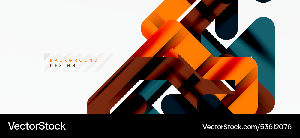 Abstract background - colorful lines composition Vector Image