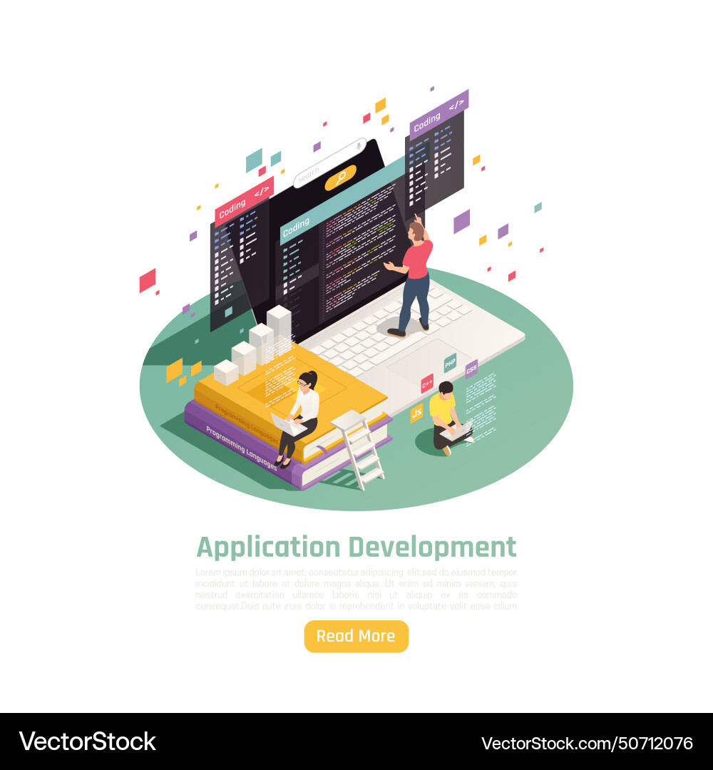 App construction development background App construction development background Vector Image