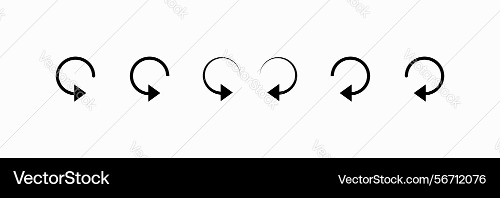 Arrow icon refresh reload rotation Arrow icon refresh reload rotation vector image