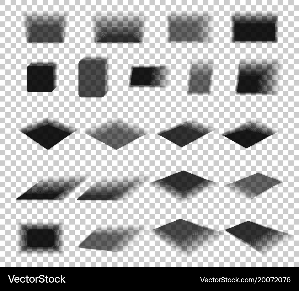 Box and paper shadow with soft edges isolated vector image