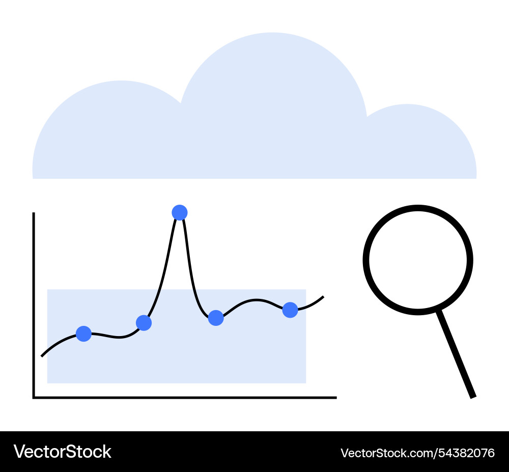 Cloud computing analytics data trends vector image