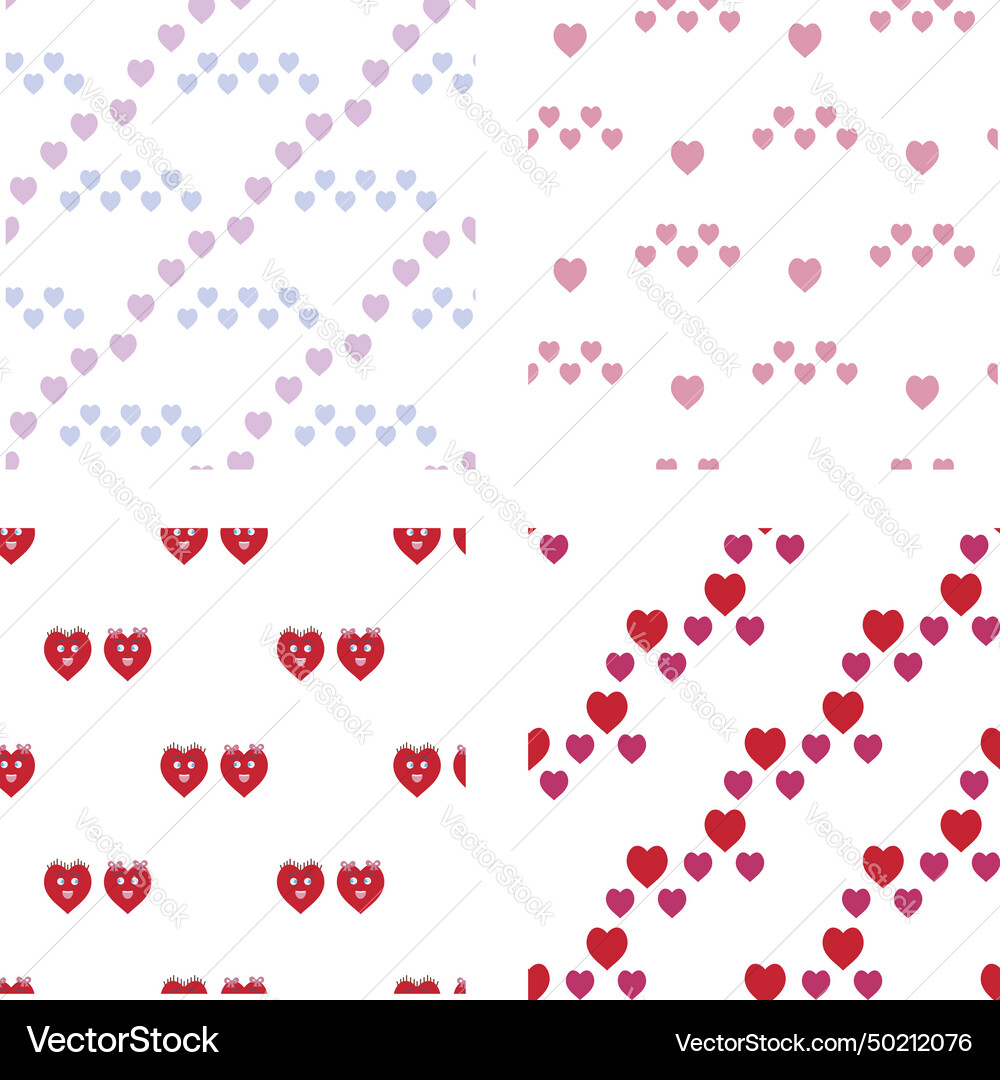 Collection with seamless patterns nice Vector Image