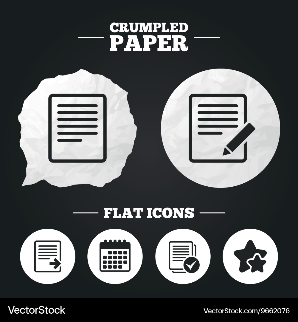 Document icons download file and checkbox Vector Image