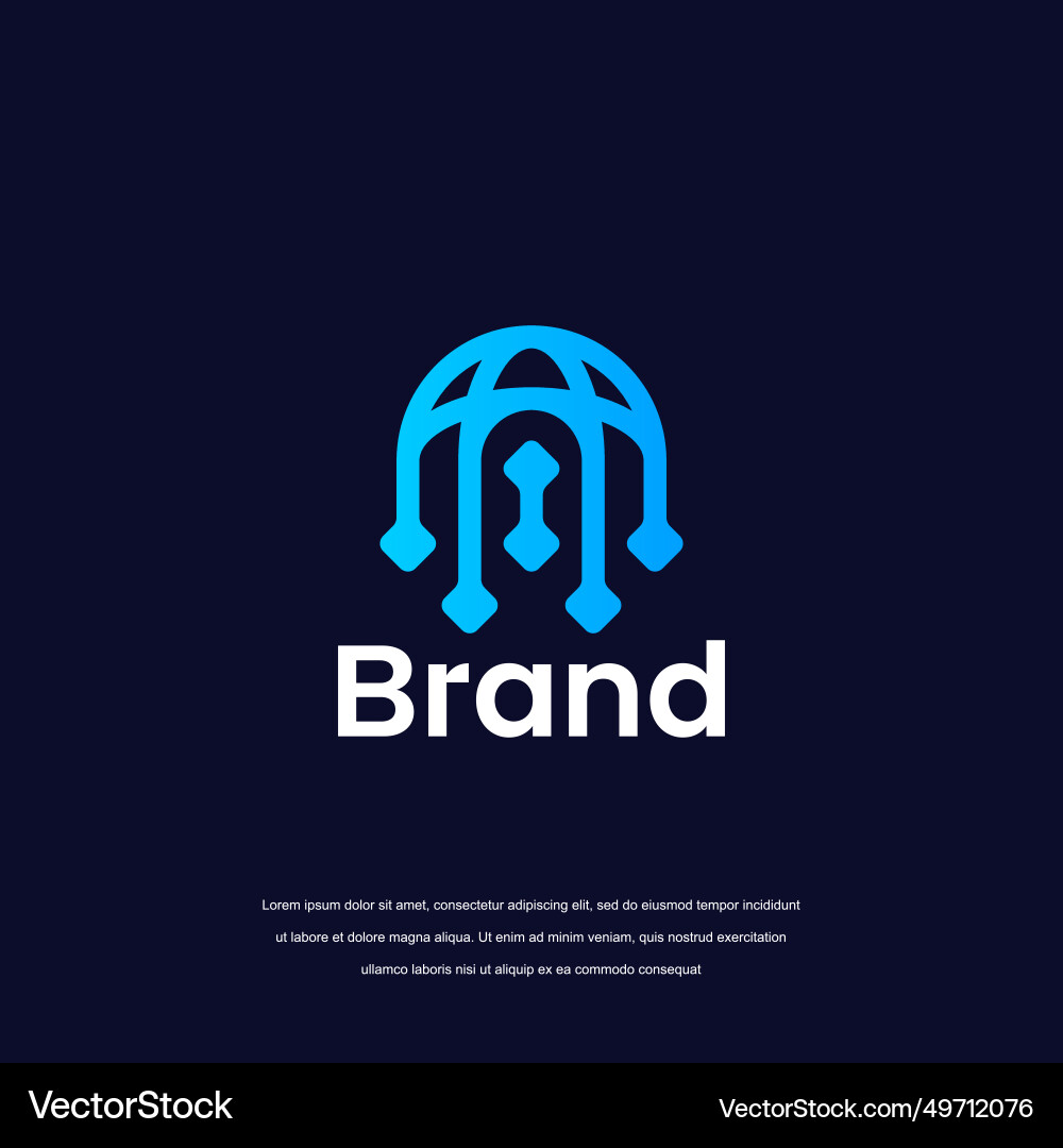 Global tech logo design Vector Image