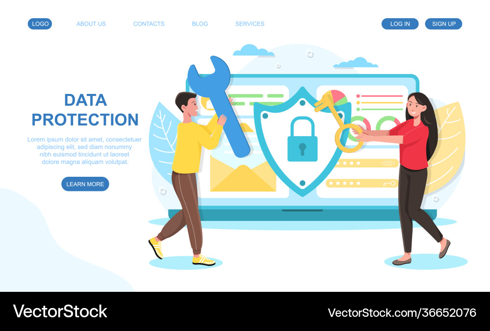 Hacker cybersecurity consultant data protection Hacker cybersecurity consultant data protection vector image