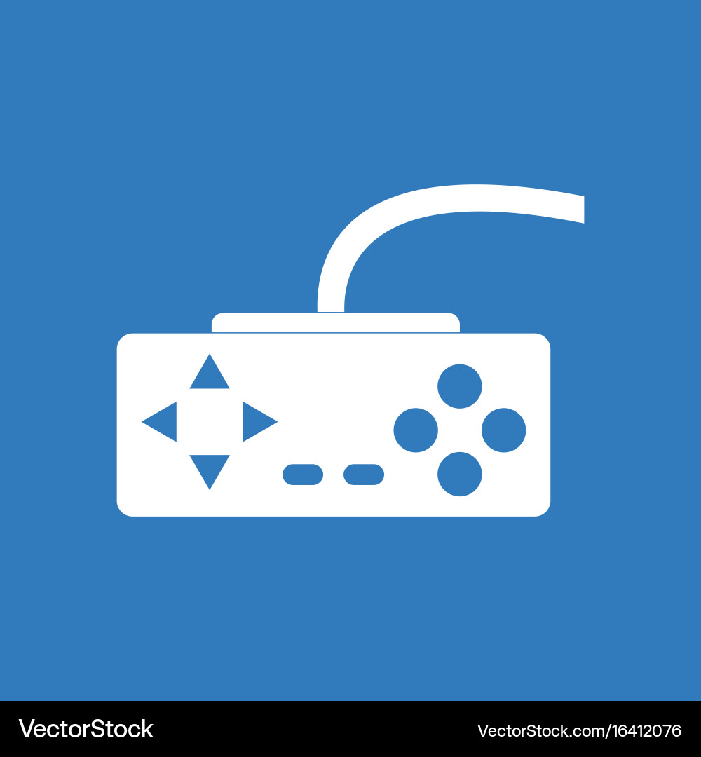 Icon on background playing joystick Vector Image