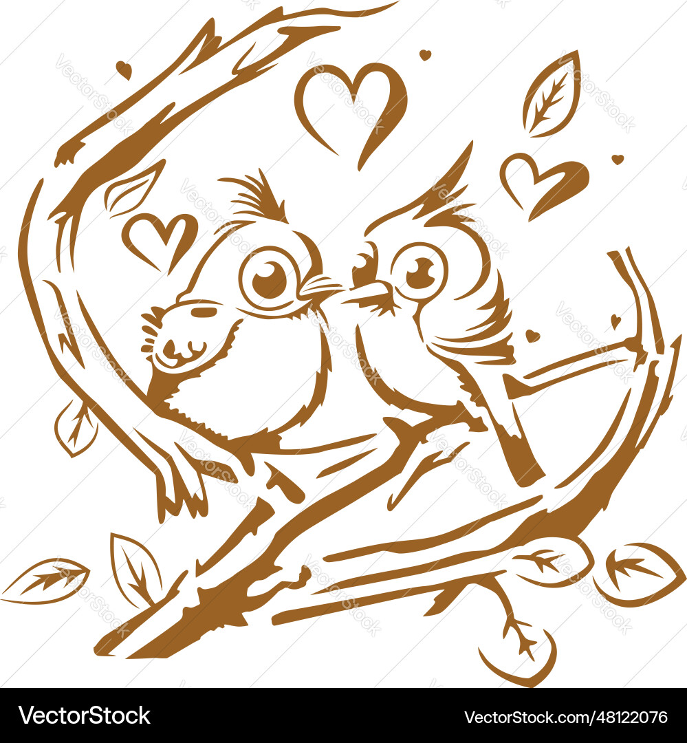 love-birds-couple-cartoon-printable-stencil-vector-image